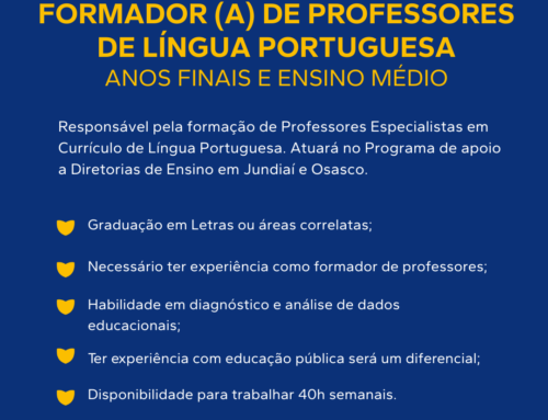 Vaga – Formador(a) de Matemática Anos Finais e Ensino Médio