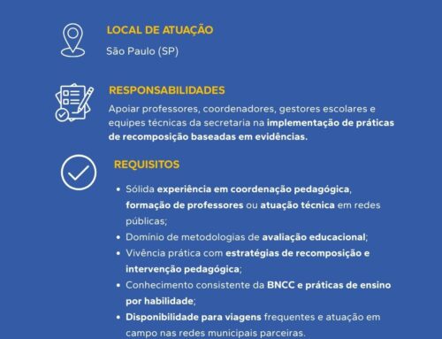 Vaga | Formador(a) em Avaliação, Aprendizagem e Recomposição