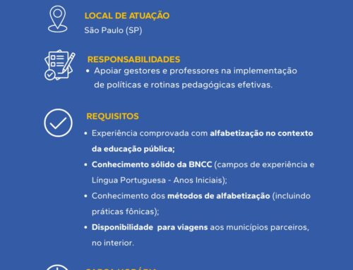 Vaga | Formador(a) Especialista em Alfabetização