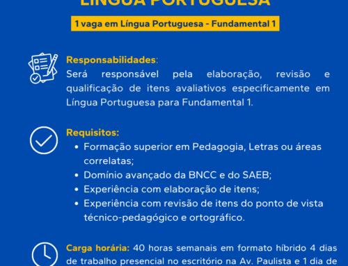Vaga | Especialista em Avaliação de Língua Portuguesa