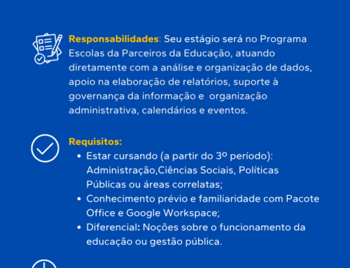 Vaga | Estágio em Gestão Operacional